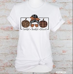 Grateful thankful blessed dtf heat transfer